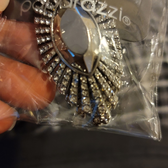 White Blinged Earrings